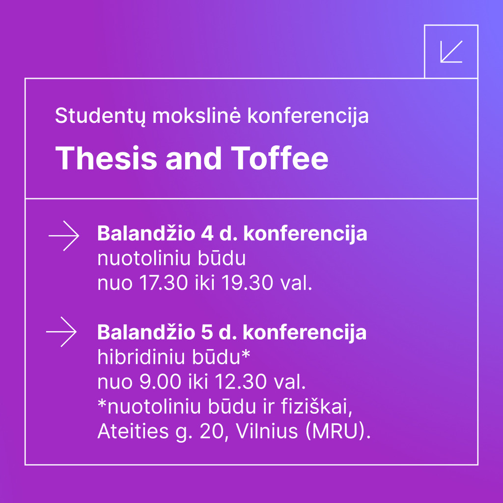 Studentų mokslinė konferencija „Thesis and Toffee“