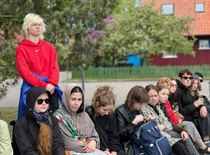 people sitting around