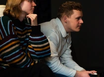 two people sitting