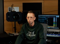 man in the music studio