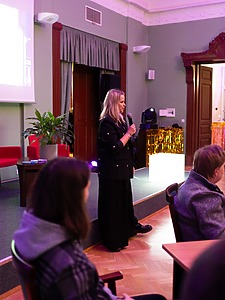 women with microphone