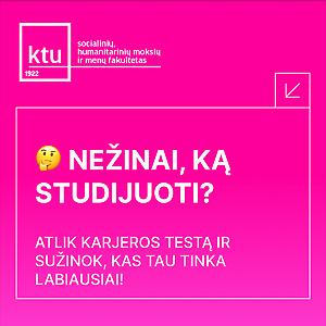 baneris "Nežinai ką studijuoti?"