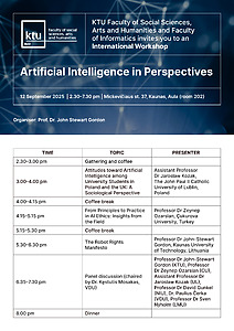 KTU International Workshop on Artificial Intelligence in Perspectives
